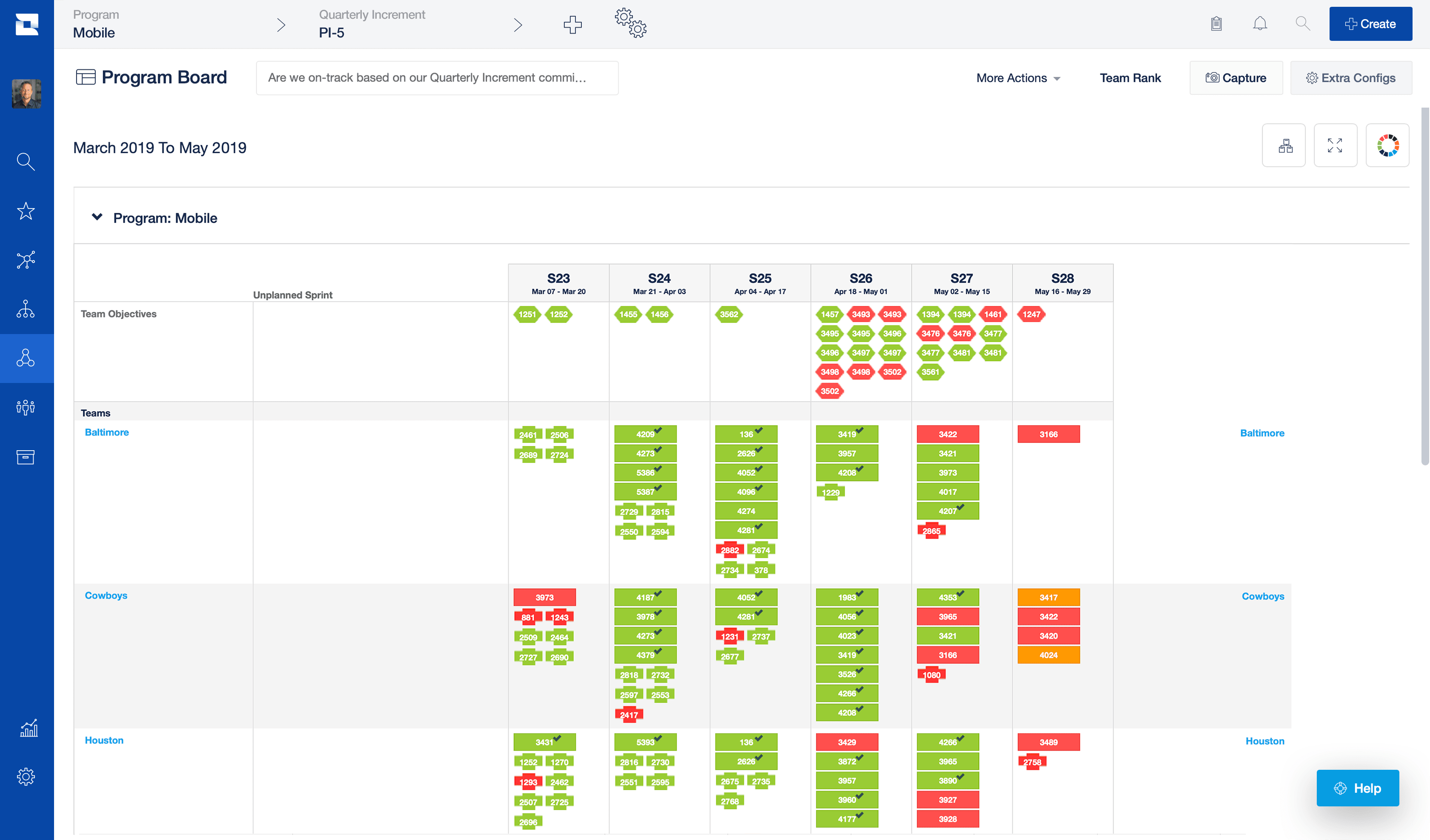 screenshot of Jira Align